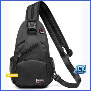 Convertible Sling Bag Crossbody Backpack with Headphone Jack